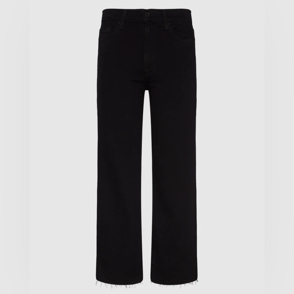 7 For All Mankind Alexa High Rise Cropped Jeans in Black
